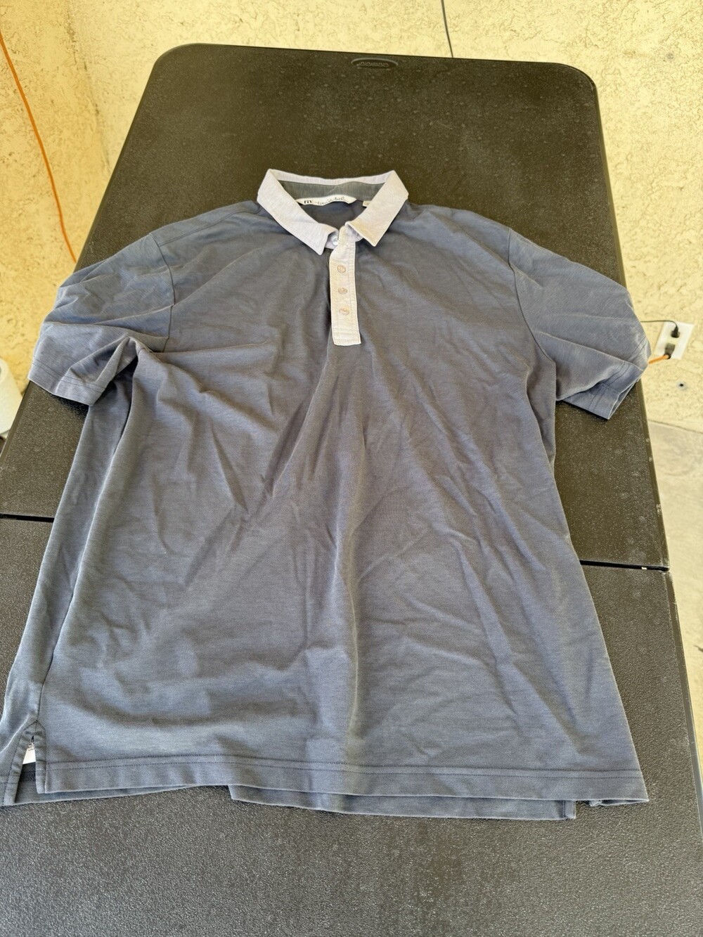 Travis Mathew Golf Polo Blue Gray Mens 2XL